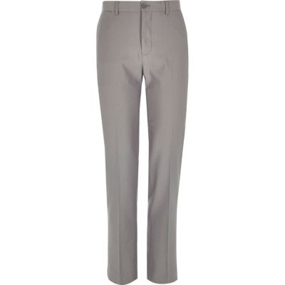 Grey smart slim trousers